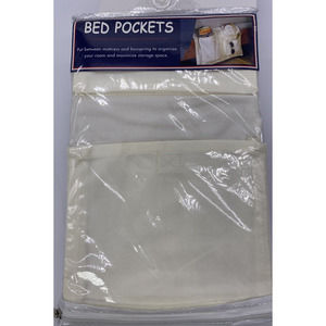 Divatex Bed Pockets Bedside Storage Organizer Books Toys Washable Canvas